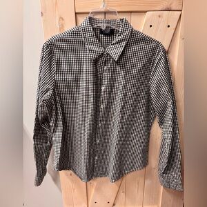 The Limited Black & White Gingham Button-Down Shirt